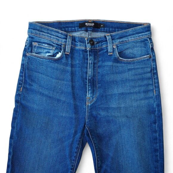 Hudson Barbara Super Skinny High Rise Medium Wash Jeans Women's 27 - Picture 6 of 11